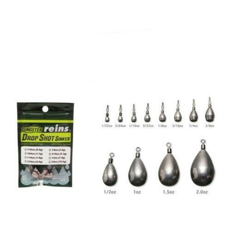 Reins TG Drop Shot Sinkers|1/32oz|3/64oz|1/16oz|3/32oz|1/8oz|3/8oz|3/16oz|1/4oz