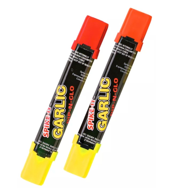 Spike It Double Marker|Chartreuse Red (Gamefish scent)|Chartreuse Orange (Garlic Scent)