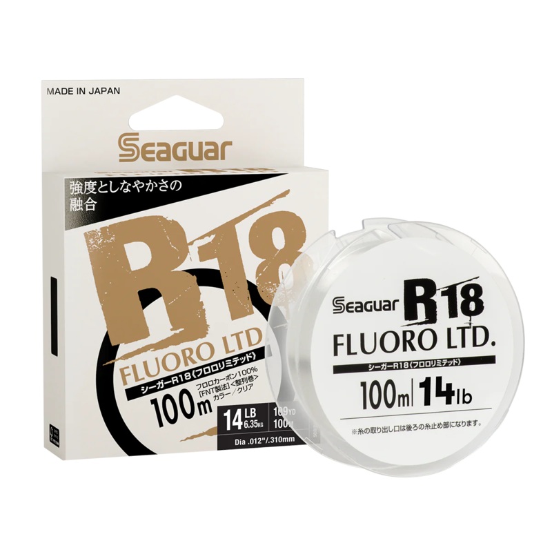 Seaguar JDM R18 Fluorocarbon|5lb (100M)|6lb (100M)|8lb (100M)|10lb (100M)|12lb (100M)|14lb (100M)