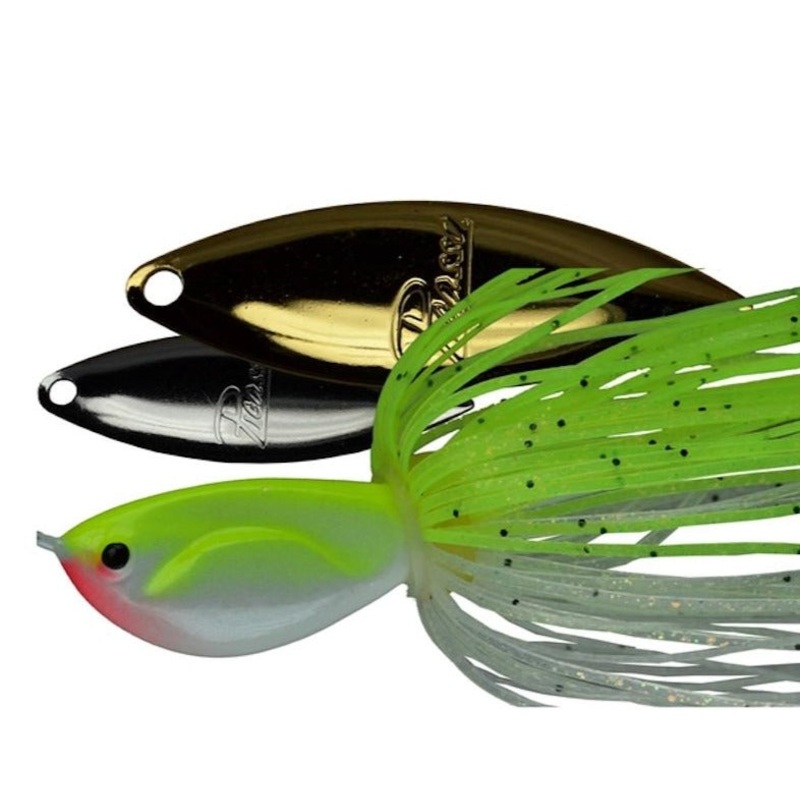 Picasso Spinnerbait|5/0 Hook 3/4 oz|Orange Crystaline Chartreuse|Double Willow