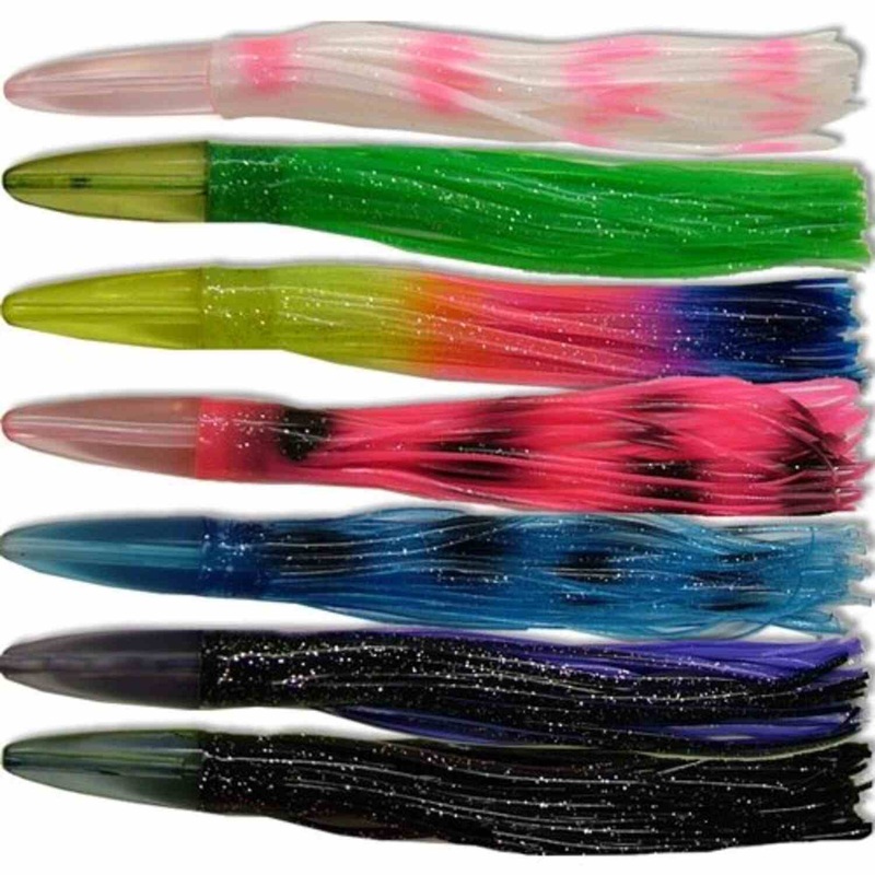 Carlson Machine Lures|9″|12″|Black|Green|Lipstick|Pink/Black|Purple/Black|Rainbow|Blue/Black