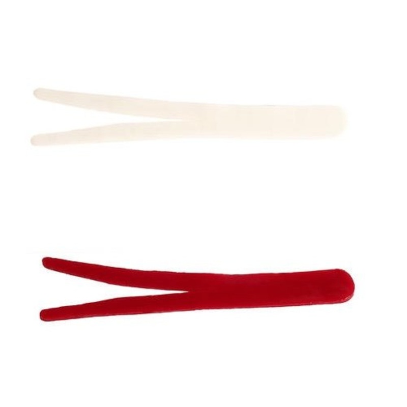 Fat Cow Split Tail Jig Strips|Ghost White|Red|White Glow