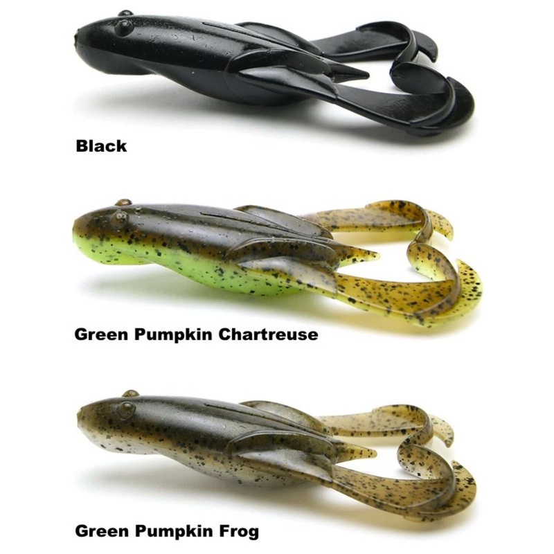 Keitech Noisy Flapper Frog|Black|Green Pumpkin Chartreuse|Green Pumpkin Frog