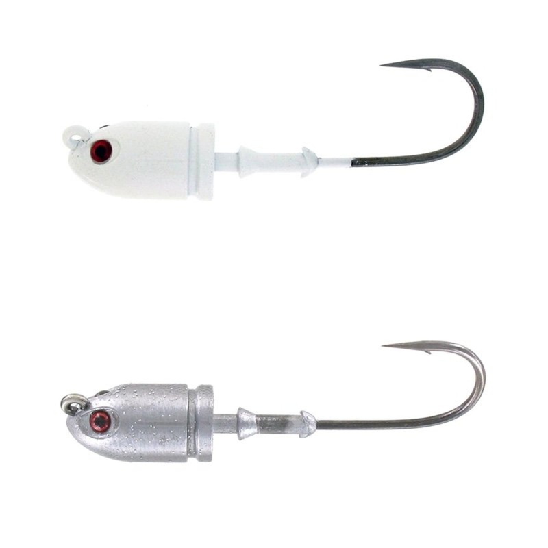 Mustad Elite Bullet Jig Heads|BUH824-2 oz 7/0|BUH824-1.5 oz 7/0|BUH824-1 oz 6/0|BUH824-1/2 oz 4/0|BUH824-3/8 oz 4/0|BUH824-1/4 oz 3/0|Pearl|Plain Fleck