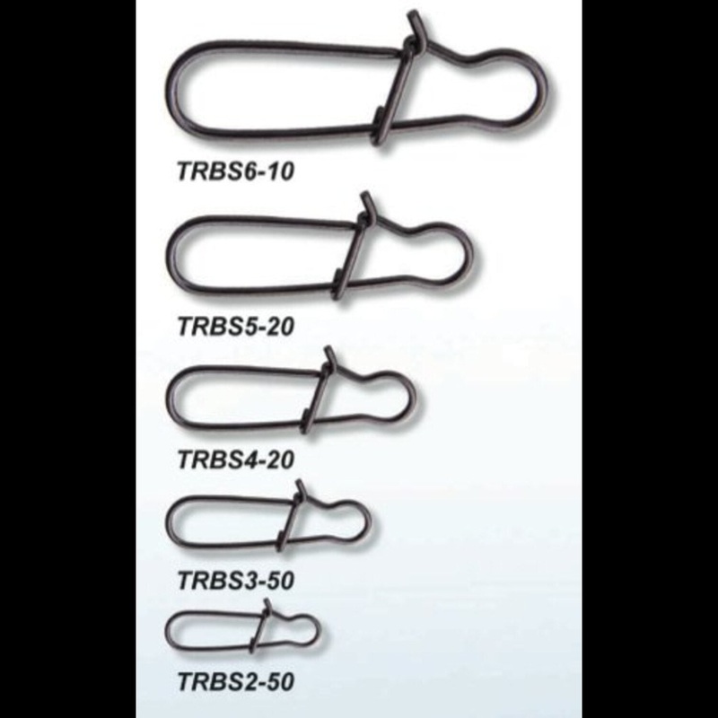 Tsunami SS Round Bend Snaps|TRBS-2-50 – 25 lb|TRBS-3-50 – 40 lb|TRBS-4-20 – 50 lb|TRBS-5-20 – 75 lb|TRBS-6-10 – 90 lb