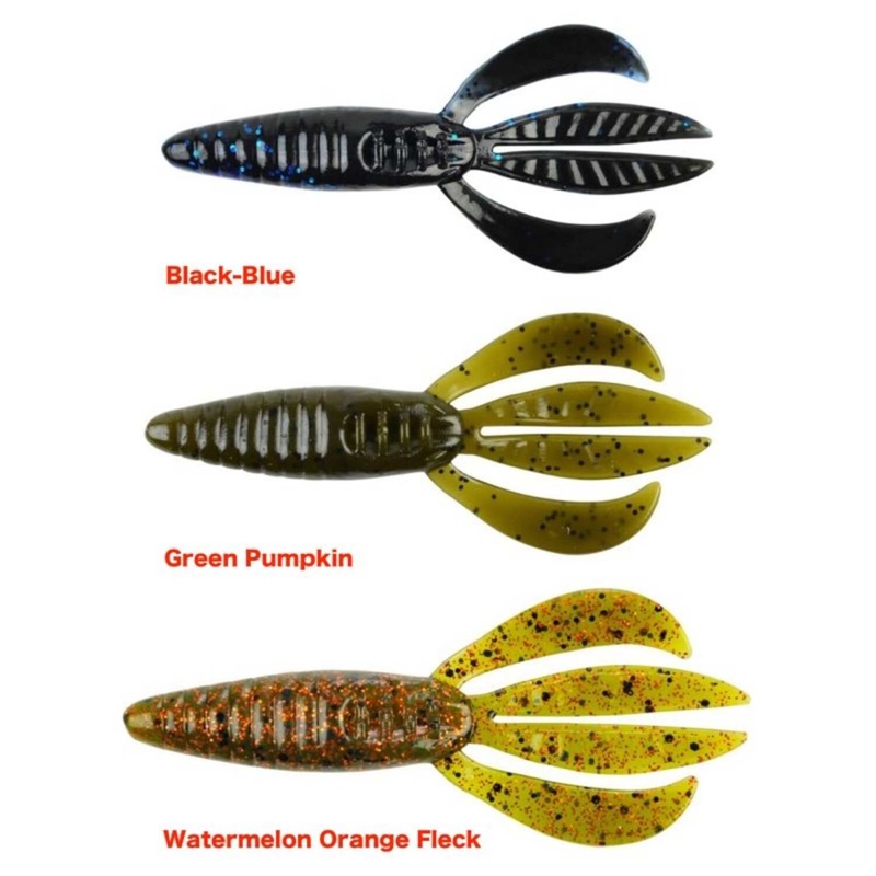 Berkley Havoc Pitt Boss|Berkley Havoc 4″ Pitt Boss|Black-Blue|Green Pumpkin|Watermelon Orange Fleck