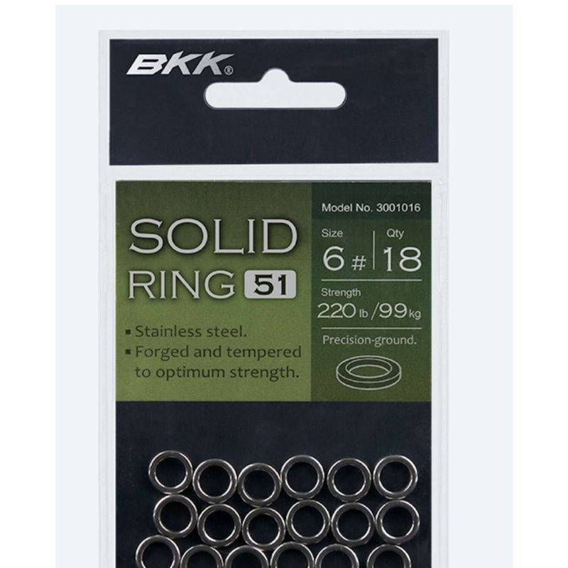 BKK Solid Rings||3 – 100lb – 18pc||5 – 150lb – 18pc||6 – 220lb – 18pc||7 – 330lb – 16pc||8 – 450lb – 14pc