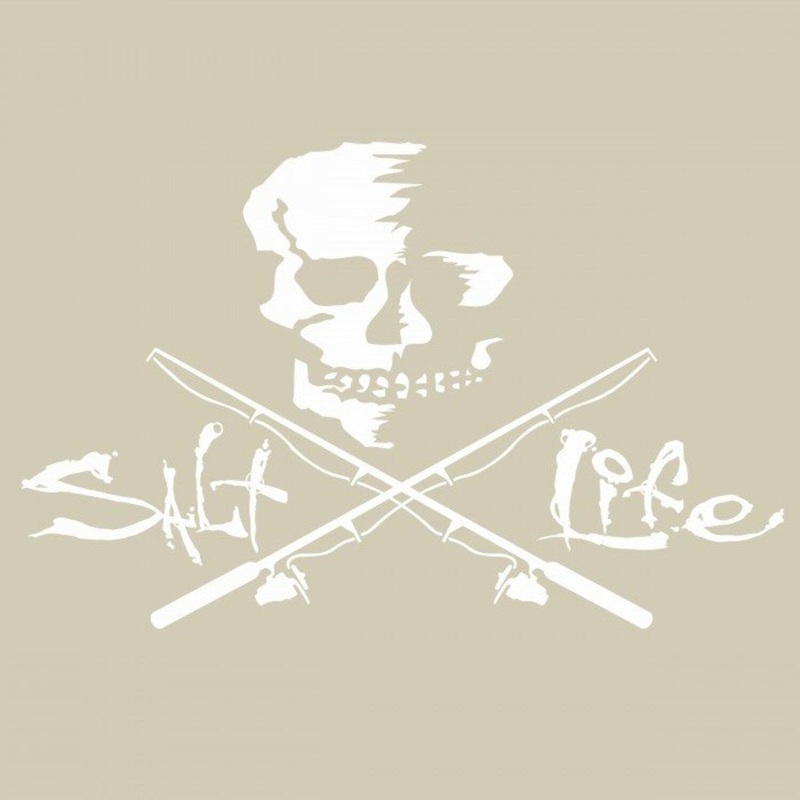 Salt Life Skull and Poles Decal