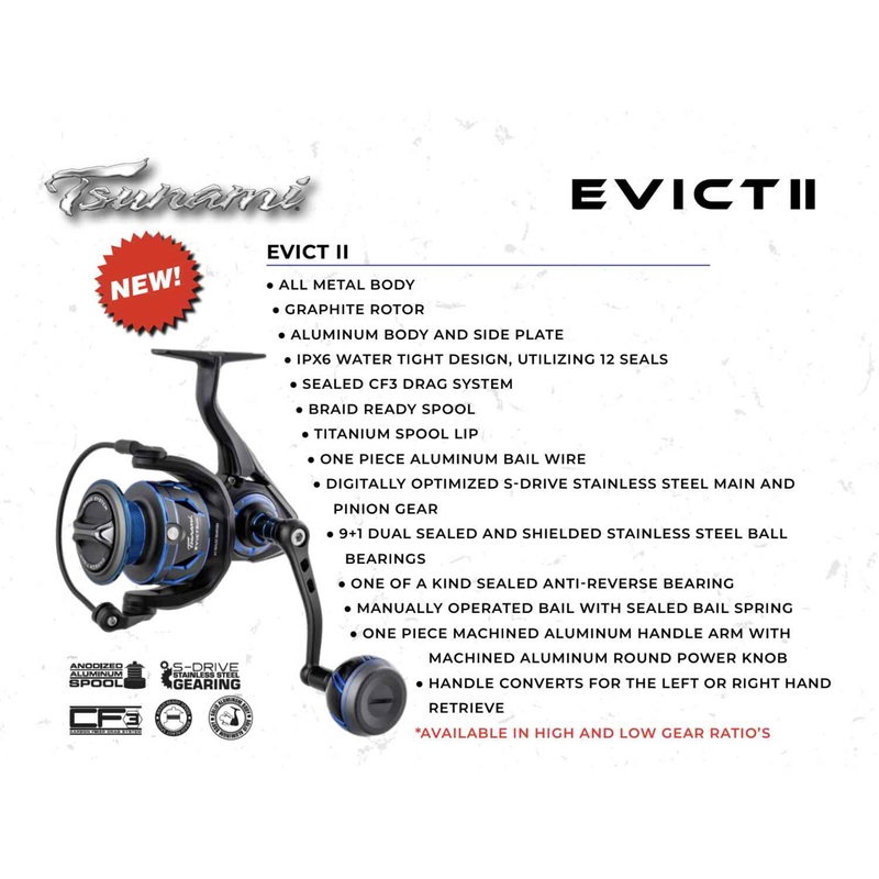 Tsunami Evict II Spinning Reels