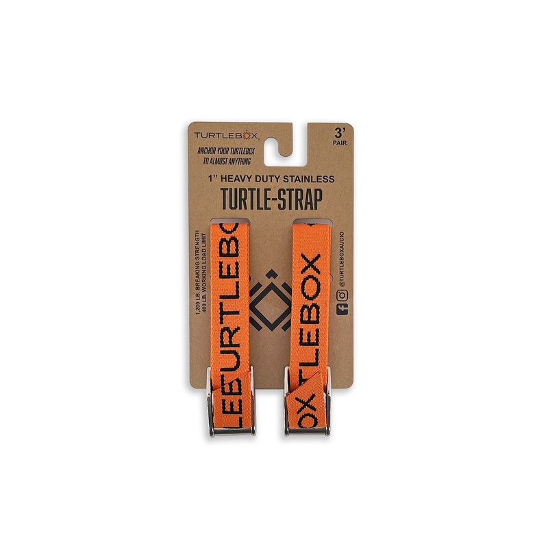 TurtleBox Tie Down Straps|Orange|White|Tan|Black