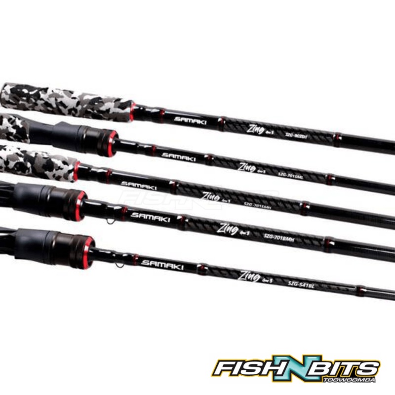 Samaki – Zing Gen 3 Baitcast|601BH 12-20LB 6ft 1pc|661BMH 10-17LB 6’6ft 1pc|602BMH 10-17LB 6ft 2pc|701BMH 10-17LB 7ft 1pc|792SBBH 15-30LB 7’9ft 2pc|601BMH 10-17lb 6ft 1pc|631BM 6-12lb 6ft3 1pc|5101BL 4-10lb 5’10ft 1pc