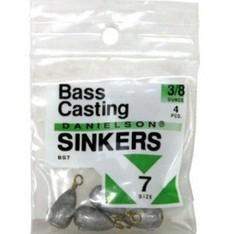 Danielson Bass Casting Sinker|1/2|3/4