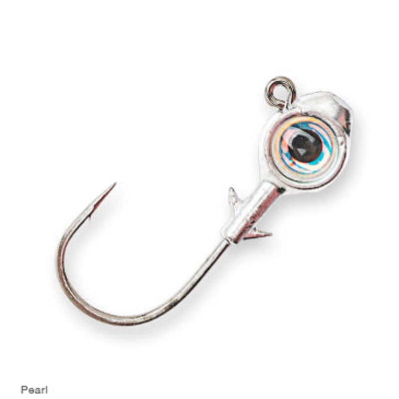 Z Man Trout Eye Jighead|1/8|3/16|1/4|Pearl|Chartreuse|Red