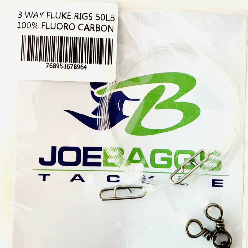 JoeBaggs – 3-Way Fluke Rigs|50lb – Fluorocarbon