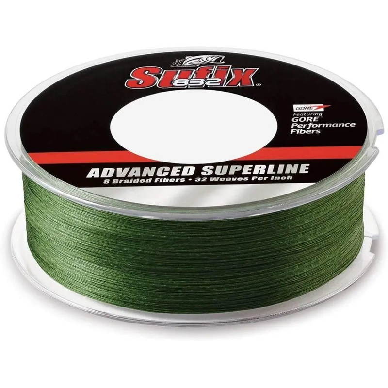 Sufix 832 Braided Line 300 yd|10lb|15lb|20lb|30lb|40lb|50lb|65lb|Low-Vis Green