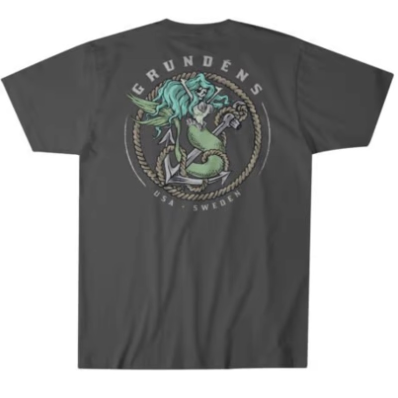 Grundens Mermaid SS T-Shirt|Medium|Large|X-Large|XX-Large|3XL|Iron Grey