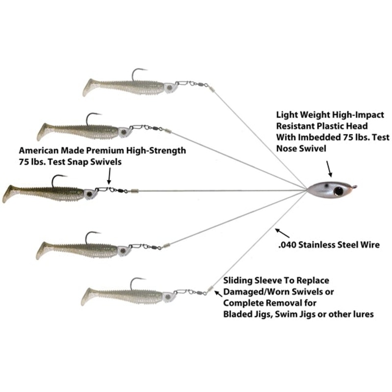 Picasso 6.75 Flash Back Shad Nickel Willows School-E-Rig (1 Pk)