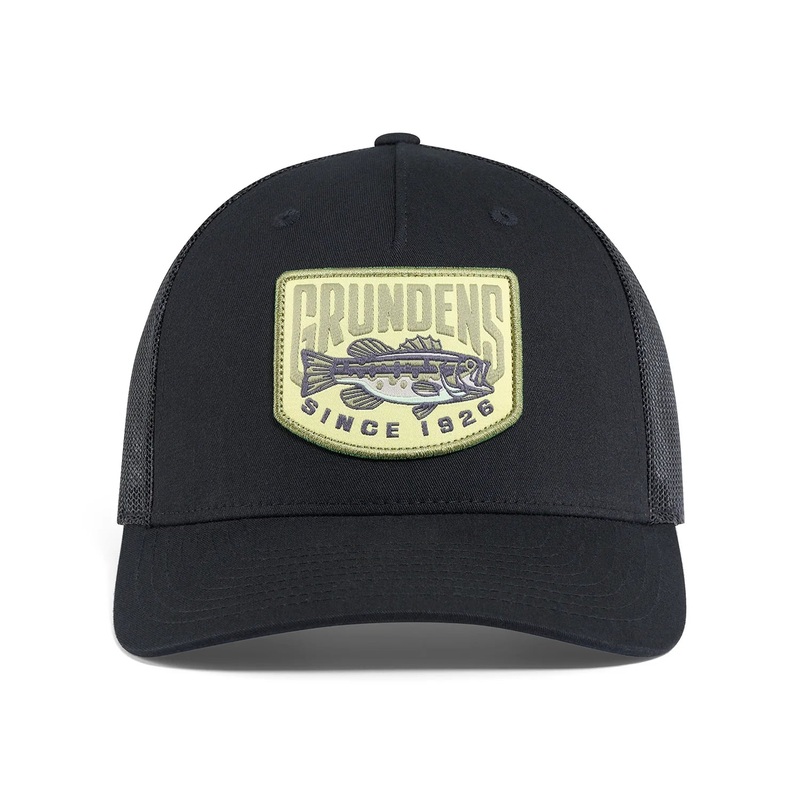 Grundens Bass Patch Trucker Black