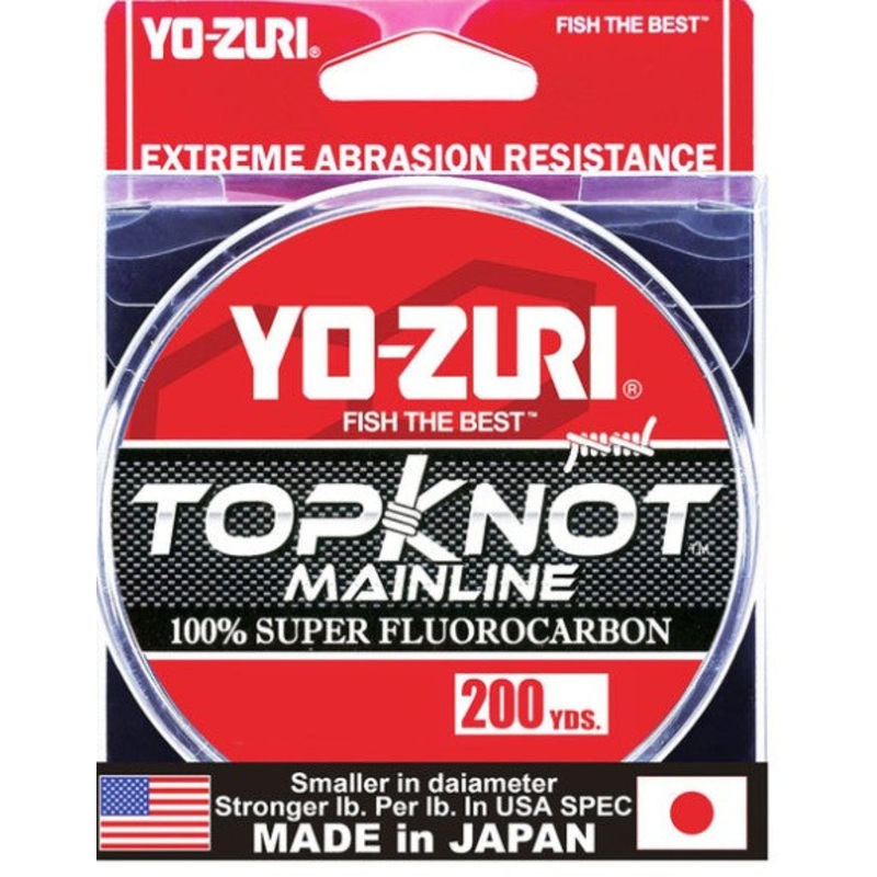 SALE – Yo-Zuri Topknot Mainline Fluorocarbon Line (200 yd) Natural Clear
