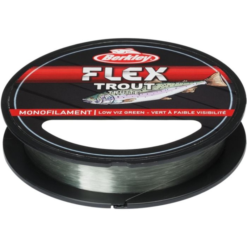 Berkley Flex Trout Mono|2.55kg/6lb – 0.18mm – Low Vis Green|3.65kg/8lb – 0.22mm – Low Vis Green