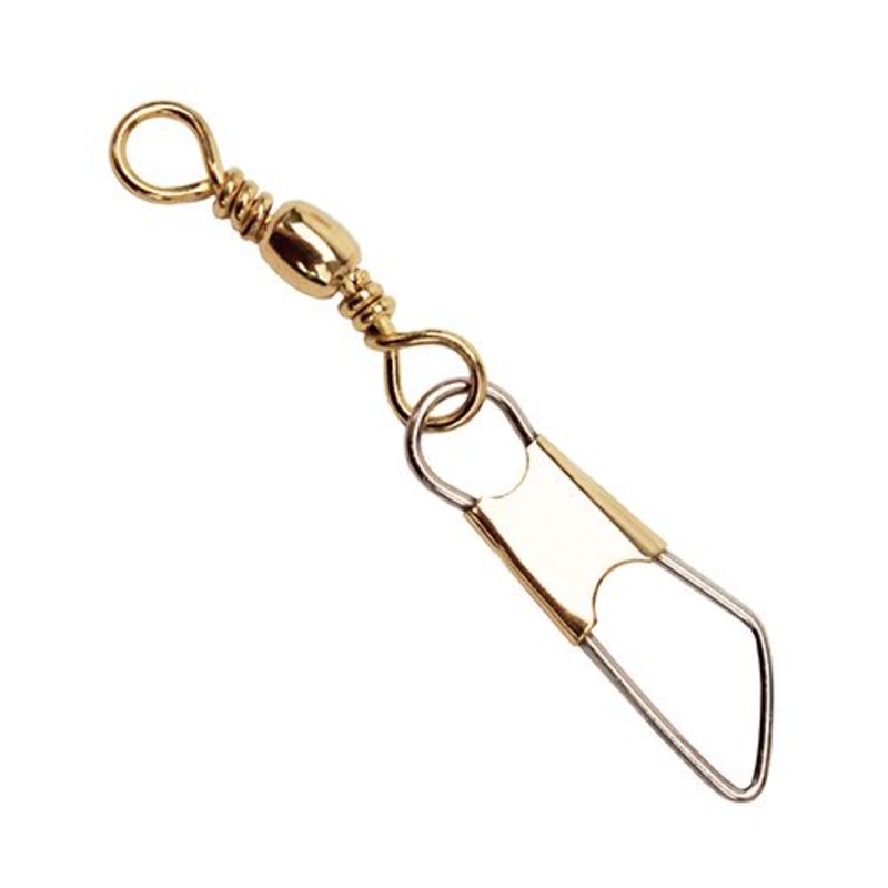 Eagle Claw Brass Barrel Swivel w/ Safety Snap