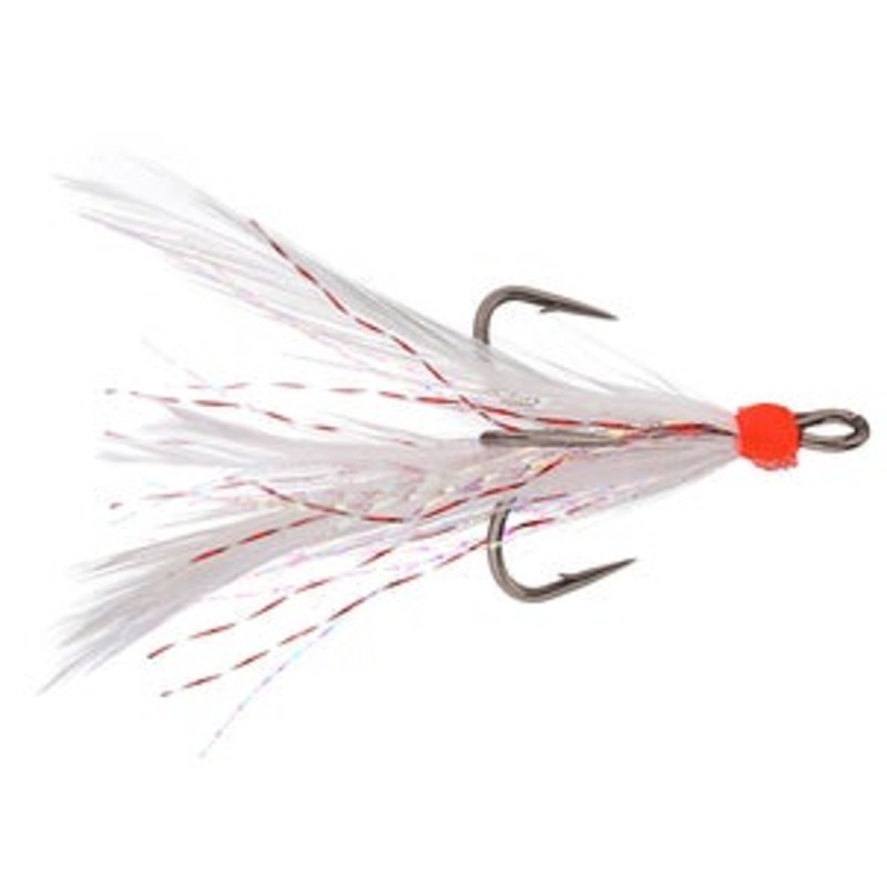 Mustad Feathered Treble|2|4|2 White|4 White|6 White