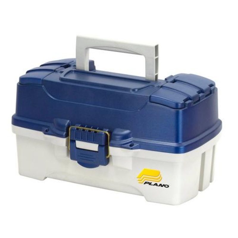Plano 2 Tray Tackle Box|Blue Metalic/Off White