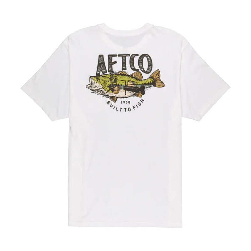 Aftco Wild Catch Short Sleeve|White|Small|Medium|Large|Extra Large|2XL