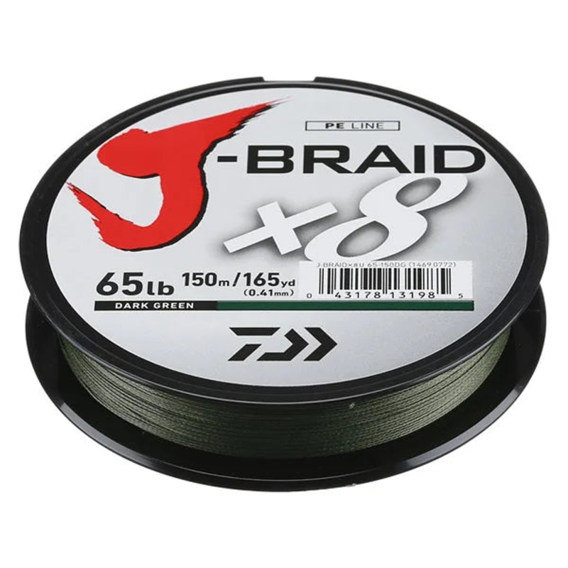 Daiwa J-Braid x8|40LB | Dark Green|50LB | Dark Green