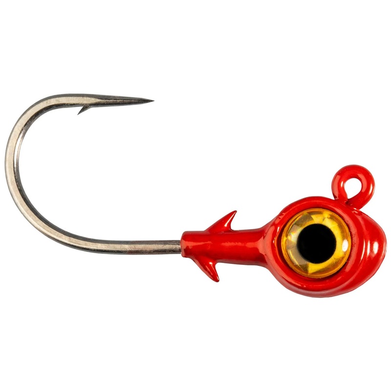Z-Man Trout Eye X Jigheads|Red/Gold|3/16oz|1/8oz