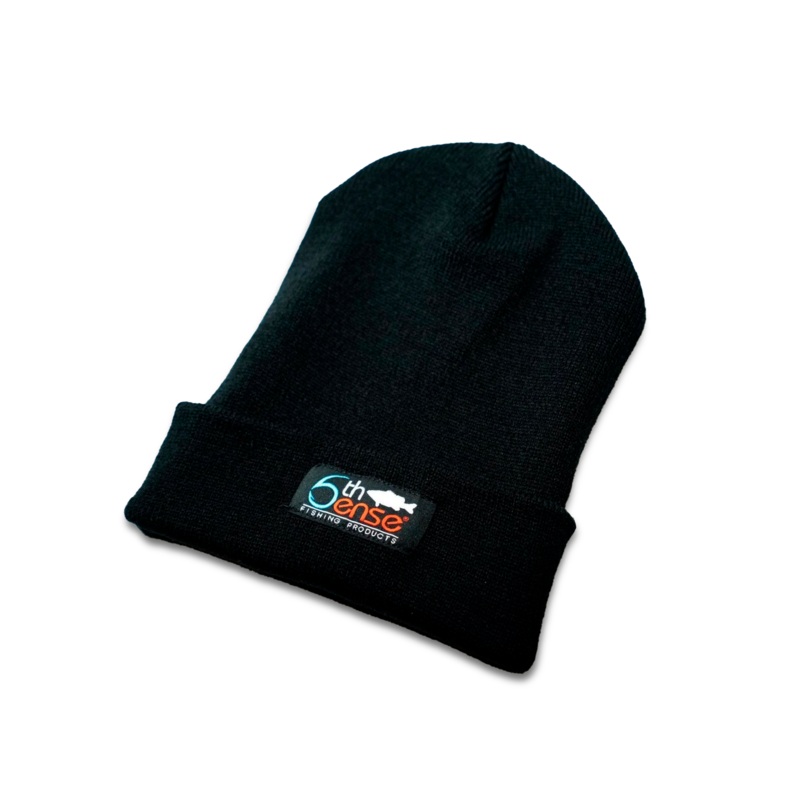 Black 6 Beanie – 12 Cuffed – Black