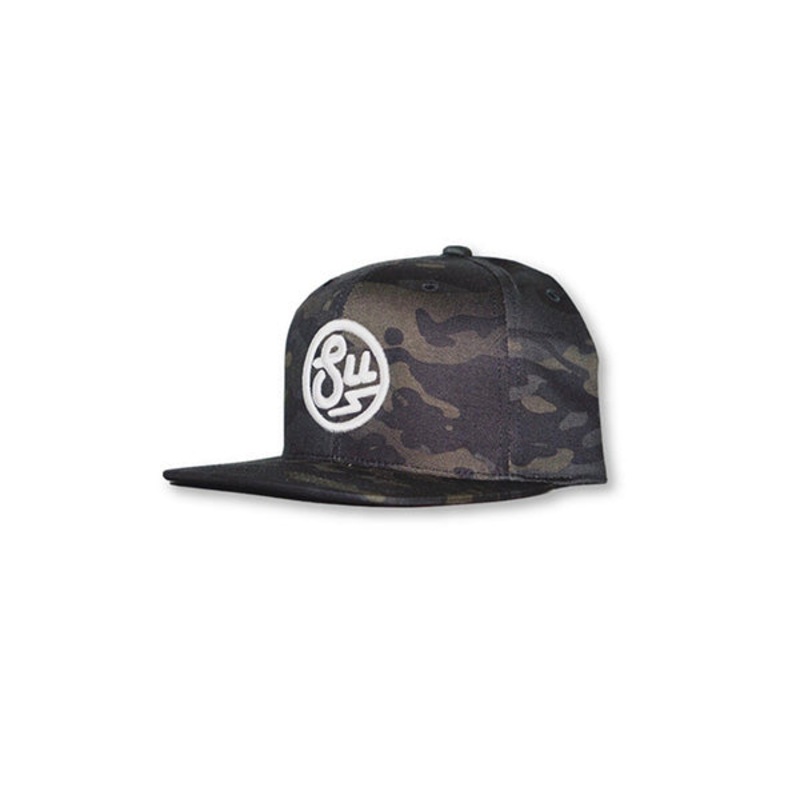 Circle Snapback Hat|Multicam Black|One Size Fits Most