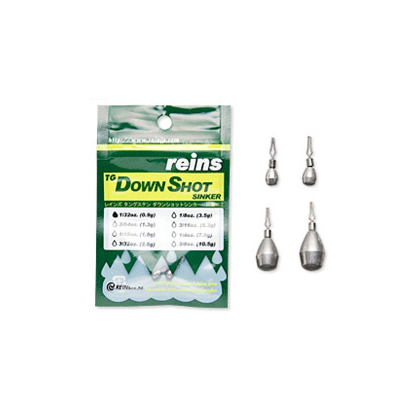 TG Down Shot Sinker|1/16 oz|3/32 oz|1/8 oz|3/16 oz|1/4 oz|3/8 oz|Tungsten