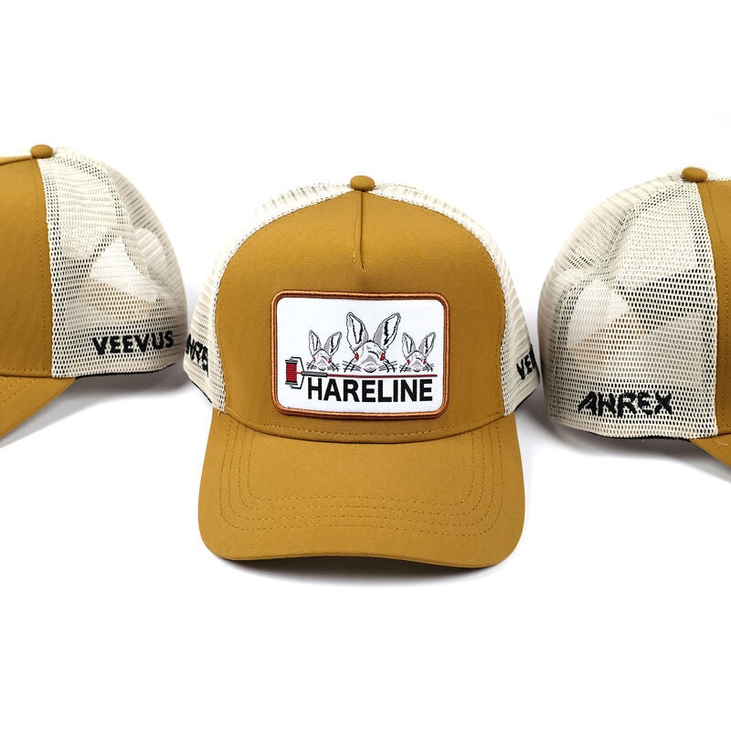 Hareline Logo Trucker Cap|Ginger / Tan