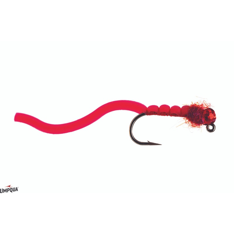 Umpqua Squirmy Wormie Jigged|12|Red