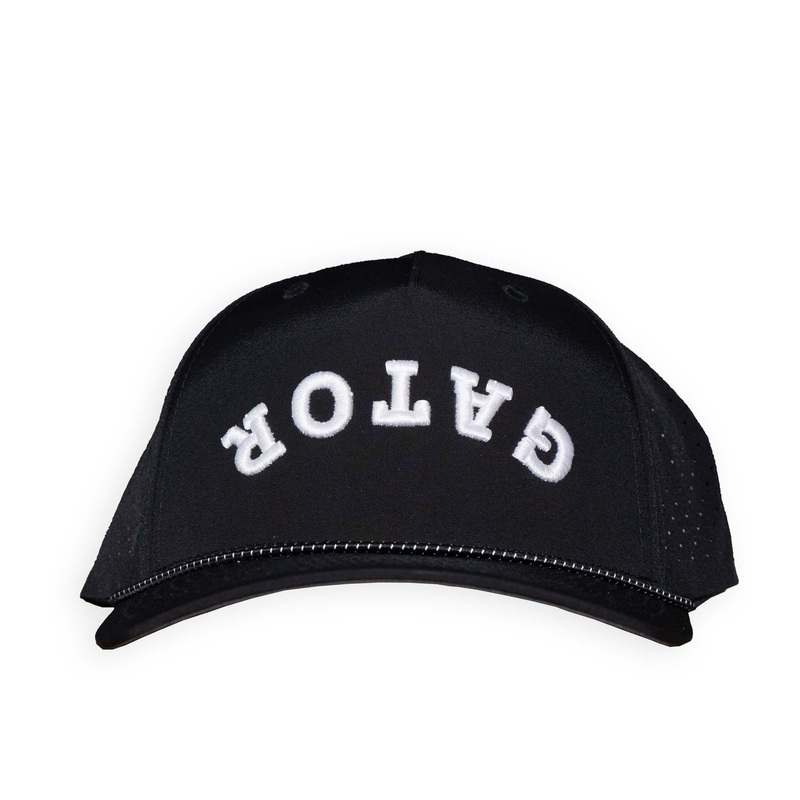 Gator Upside Down Hat|Gator Oatmilk and Black|Gator Black with White