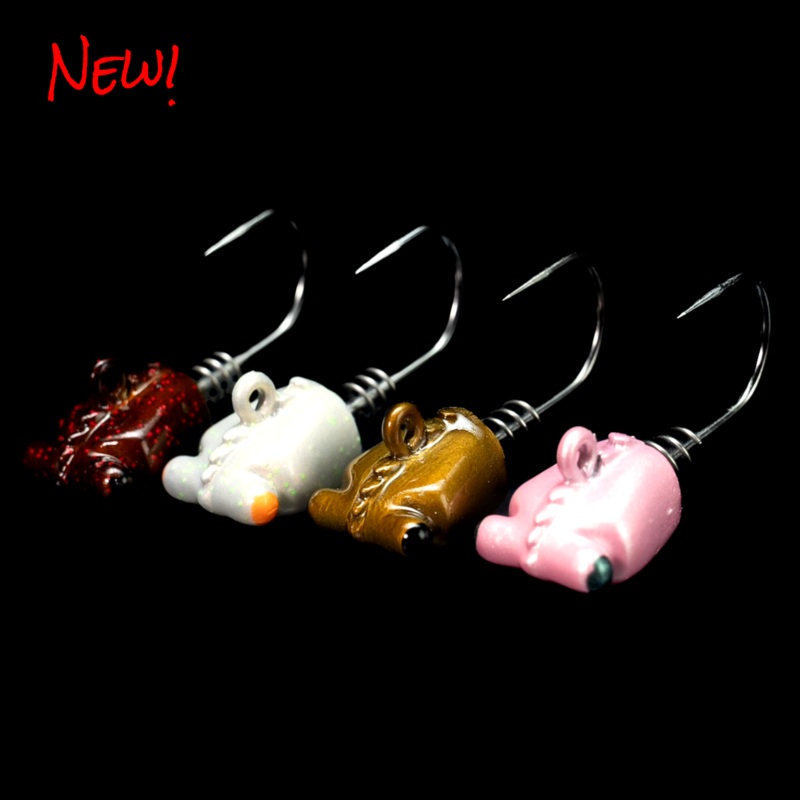 NLBN 3 Shrimp Jig Heads|Old Bay|Wasabi|Dinks on Pink|Amber Alert|1/4OZ|3/8OZ|1/2OZ|3/4OZ|1OZ
