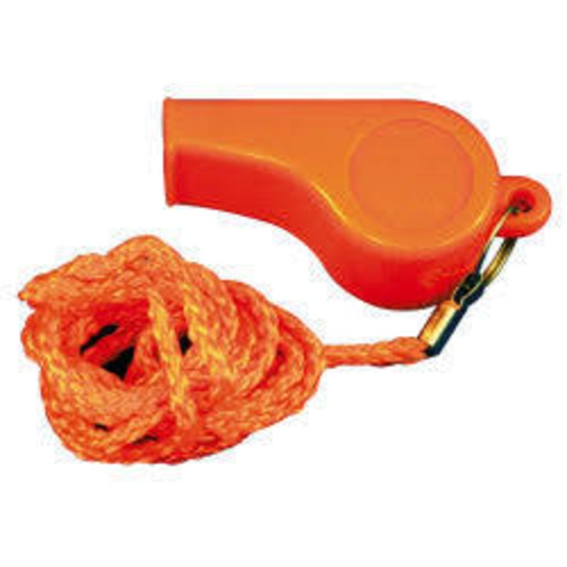 Marpac Police Style Whistle with Lanyard- Orange