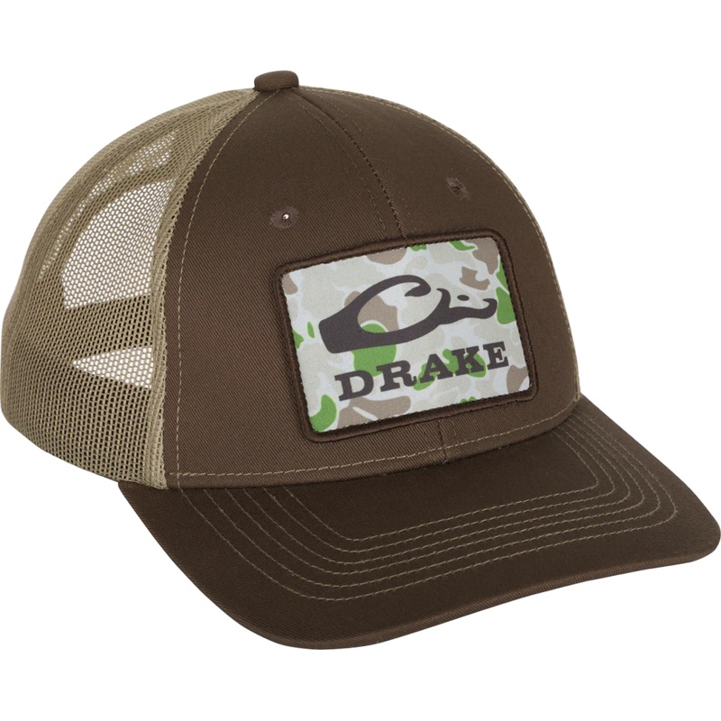 Drake Old School Patch 2.0 Mesh Back Cap – Dark Brown