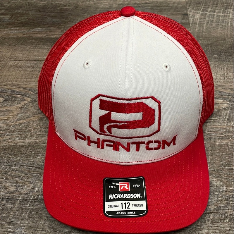 Phantom Outdoors Red/White Mesh Cap