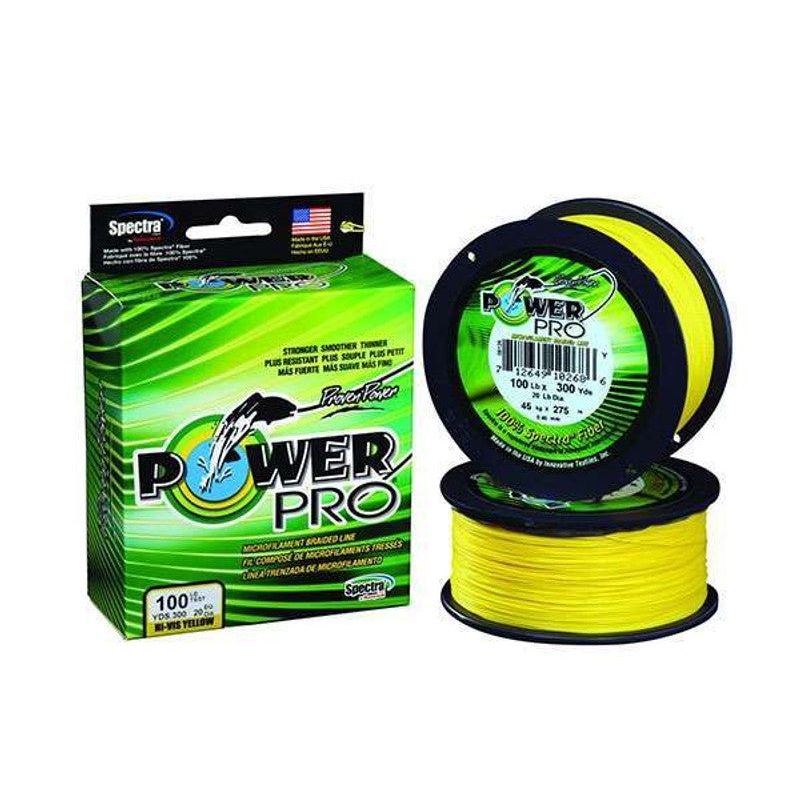 Power Pro Braided Spectra Fiber Fishing Line Hi-Vis Yellow 150 Yrds