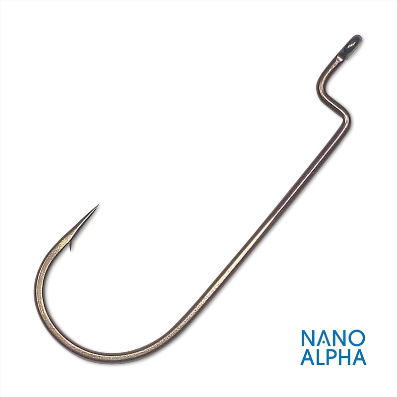 Gamakatsu Worm, Offset Shank, Round Bend Nano Alpha Hooks – 6pk