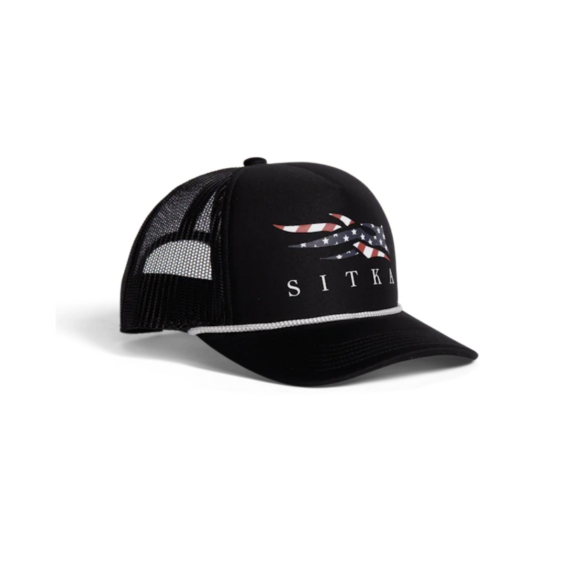 Sitka Icon Flag Hi Pro Foam Trucker – Black