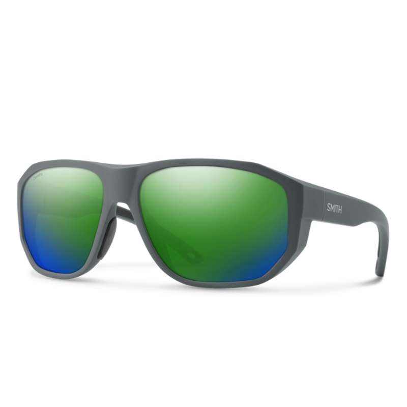 Smith’s Outrigger Sunglasses|Matte Slate ChromaPop Polarized Green Mirror