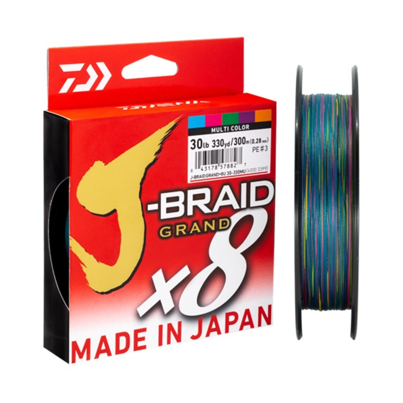 Daiwa J-Braid Grand X8 Multi Colour Braid