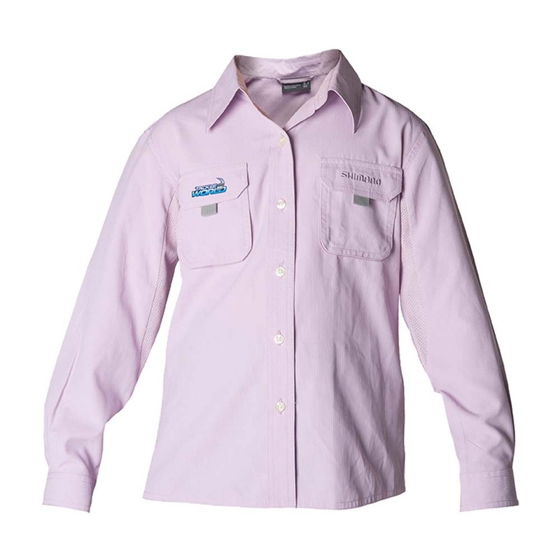 Shimano TW Kids Vented Fishing Shirt Lilac