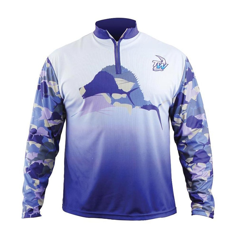 Tackle World Camo Sailfish Adult Fishing Shirts