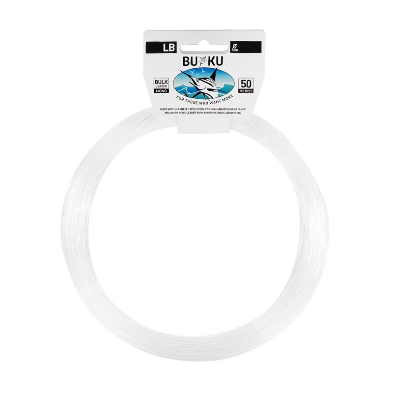 Buku Bulk Mono Leader 50m|150lb|200lb|300lb|400lb