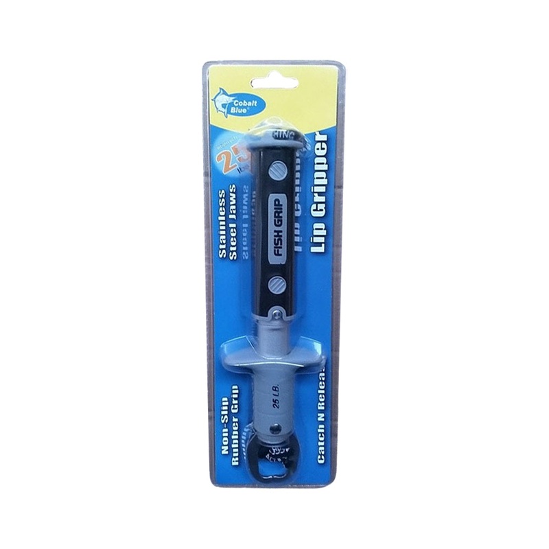 Cobalt Blue Stainless Steel Lip Grip with 25lb Scale