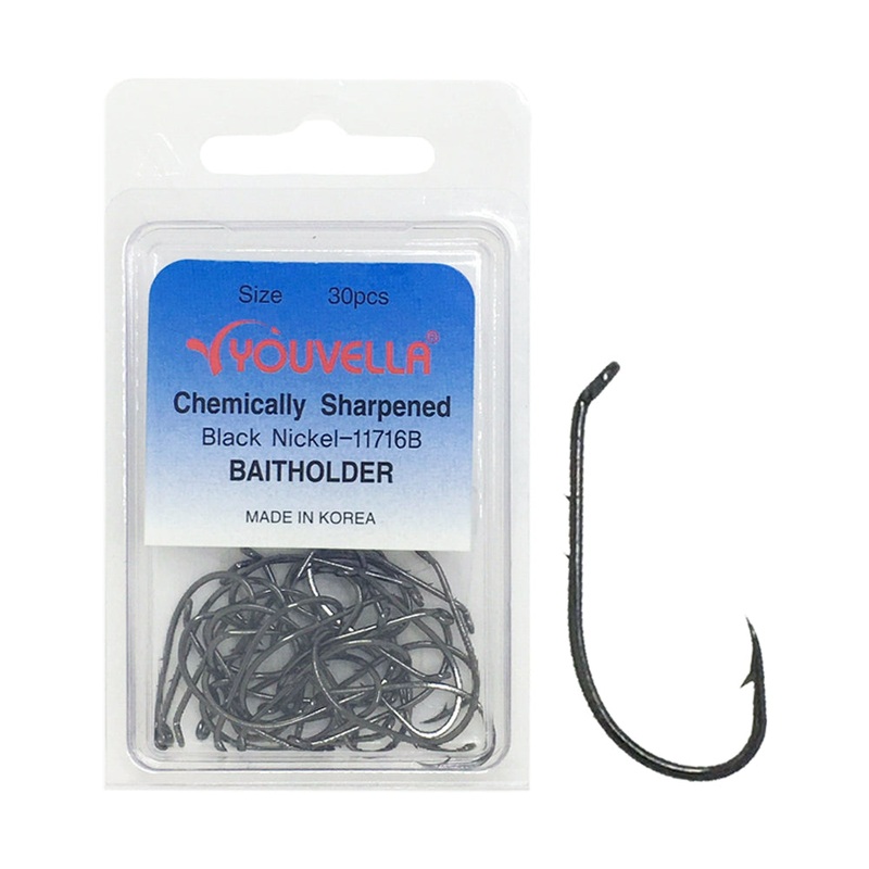 Youvella Bait Holder Hook 30pce Value Pack